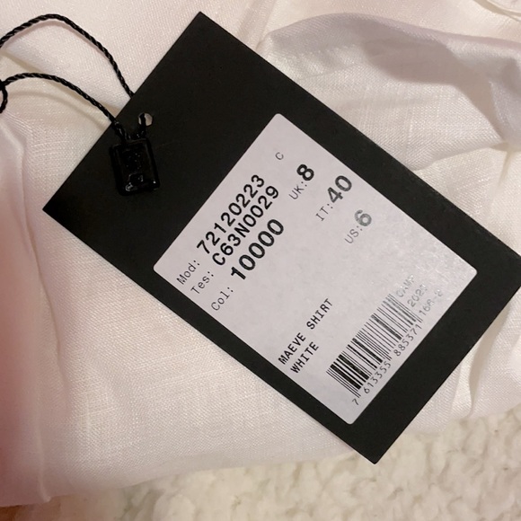 Belstaff Maeve Linen Shirt White by Belstaff - Picture 7 of 9